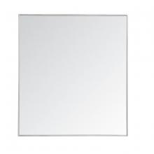 Elegant Lighting MR43640S - Metal frame rectangle mirror 36 inch in silver
