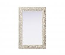 Elegant Lighting MR4A2436LN - Rectangle Cornhusk Mirror 24x36 in Linen White