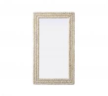 Elegant Lighting MR4A2442LN - Rectangle Cornhusk Mirror 24x42 in Linen White