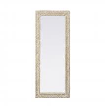 Elegant Lighting MR4A2460LN - Rectangle Cornhusk Mirror 24x60 in Linen White