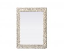 Elegant Lighting MR4A2736LN - Rectangle Cornhusk Mirror 27x36 in Linen White