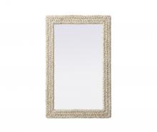 Elegant Lighting MR4A2742LN - Rectangle Cornhusk Mirror 27x42 in Linen White