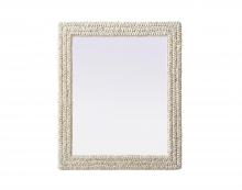Elegant Lighting MR4A3036LN - Rectangle Cornhusk Mirror 30x36 in Linen White