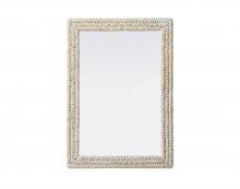 Elegant Lighting MR4A3042LN - Rectangle Cornhusk Mirror 30x42 in Linen White