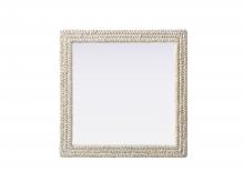 Elegant Lighting MR4A3636LN - Rectangle Cornhusk Mirror 36x36 in Linen White