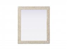 Elegant Lighting MR4A3642LN - Rectangle Cornhusk Mirror 36x42 in Linen White