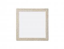 Elegant Lighting MR4A4040LN - Rectangle Cornhusk Mirror 40x40 in Linen White