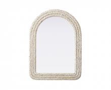 Elegant Lighting MR4G2736LN - Arch Cornhusk Mirror 27x36 in Linen White