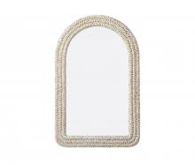 Elegant Lighting MR4G2742LN - Arch Cornhusk Mirror 27x42 in Linen White