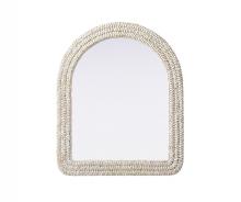 Elegant Lighting MR4G3036LN - Arch Cornhusk Mirror 30x36 in Linen White