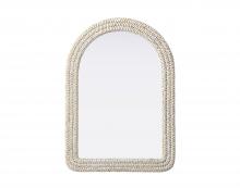 Elegant Lighting MR4G3042LN - Arch Cornhusk Mirror 30x42 in Linen White