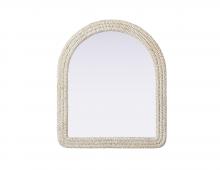 Elegant Lighting MR4G3642LN - Arch Cornhusk Mirror 36x42 in Linen White