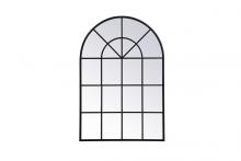 Elegant Lighting MR613653BK - Metal windowpane mirror 36 inch x 53 inch in Black
