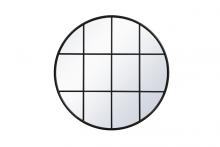 Elegant Lighting MR634242BK - Metal windowpane mirror 42 inch x 42 inch in Black
