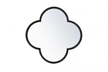 Elegant Lighting MR652828BK - Metal plum mirror 28 inch x 28 inch in Black