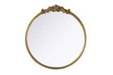 Elegant Lighting MR7G42AB - Naomi Vintage Resin Mirror 42x45 in Antique Brass