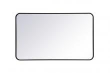 Elegant Lighting MR802440BK - Soft corner metal rectangular mirror 24x40 inch in Black