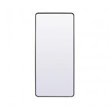 Elegant Lighting MR80FL3272BK - Soft Corner Metal Rectangle Full Length Mirror 32x72 Inch in Black