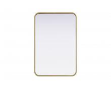 Elegant Lighting MR8A2030BRA - Contour Metal Rectangle Mirror 20x30 in Brass