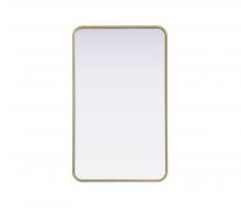 Elegant Lighting MR8A2236BRA - Contour Metal Rectangle Mirror 22x36 in Brass