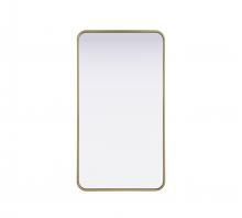 Elegant Lighting MR8A2240BRA - Contour Metal Rectangle Mirror 22x40 in Brass