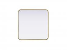 Elegant Lighting MR8A2424BRA - Contour Metal Square Mirror 24x24 in Brass