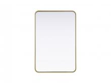 Elegant Lighting MR8A2436BRA - Contour Metal Rectangle Mirror 24x36 in Brass