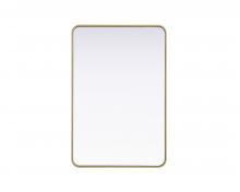 Elegant Lighting MR8A2842BRA - Contour Metal Rectangle Mirror 28x42 in Brass