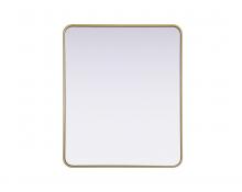 Elegant Lighting MR8A3036BRA - Contour Metal Rectangle Mirror 30x36 in Brass