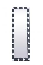 Elegant Lighting MRE32471BK - Brenda 24 inch by 71 inch plug in LED 5000K mirror in black