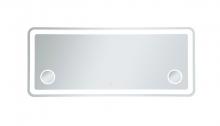 Elegant Lighting MRE53072 - Lux 30inx72in Hardwired LED mirror with magnifier and color changing temperature 3000K/4200K/6000K