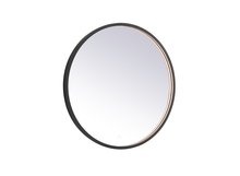 Elegant Lighting MRE6028BK - Pier 28 inch LED mirror with adjustable color temperature 3000K/4200K/6400K in black