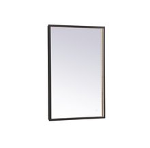 Elegant Lighting MRE61830BK - Pier 18x30 inch LED mirror with adjustable color temperature 3000K/4200K/6400K in black
