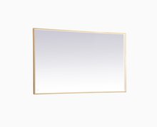 Elegant Lighting MRE63660BR - Pier 36x60 inch LED mirror with adjustable color temperature 3000K/4200K/6400K in brass