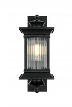 Elegant Lighting OD316W19BK - Collins 7 inch Outdoor Pendant in Black