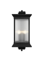 Elegant Lighting OD316W28BK - Collins 12 inch Outdoor Wall sconce in Black