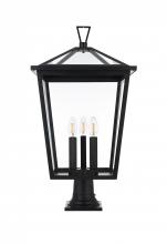 Elegant Lighting OD334P28BK - Oxford 7 inch Outdoor Pendant in Black