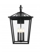 Elegant Lighting OD334W23BK - Oxford 7 inch Outdoor Pendant in Black
