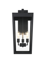 Elegant Lighting OD405W28BK - William 12 inch Outdoor Wall Sconce in Black