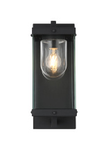 Elegant Lighting OD409W17BK - Keaton 7 inch Outdoor Wall Sconce in Black