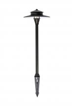 Elegant Lighting P804-DB - Outdoor 12V Cast Brass tier path light 9 inch Wide x 24 inch High in Dark Bronze