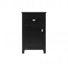 Elegant Lighting SC011830BK - 18 Inch Wide Bathroom Storage Freedstanding Cabinet In Black