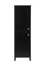 Elegant Lighting SC012065BK - 20 Inch Wide Bathroom Linen Storage Freestanding Cabinet In Black