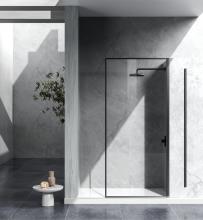 Elegant Lighting SD188-3576MBK - Fixed framed shower door 35 x 76 Matte Black