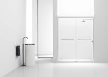 Elegant Lighting SD208-6072PCH - Semi-frameless shower door 60 x 72 in Polished Chrome