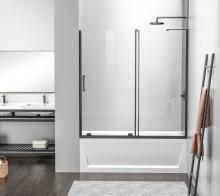 Elegant Lighting TD444-6060MBK - Frameless tub door 60 x 60 Matte Black