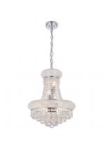 Elegant Lighting V1800D16C/RC - Primo 8 Light Chrome Pendant Clear Royal Cut Crystal