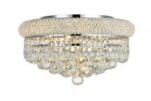 Elegant Lighting V1800F16C/RC - Primo 8 Light Chrome Flush Mount Clear Royal Cut Crystal