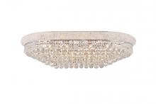 Elegant Lighting V1800F40SC/RC - Primo 24 Light Chrome Flush Mount Clear Royal Cut Crystal