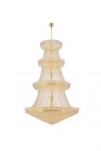 Elegant Lighting V1800G62G/RC - Primo 56 Light Gold Chandelier Clear Royal Cut Crystal